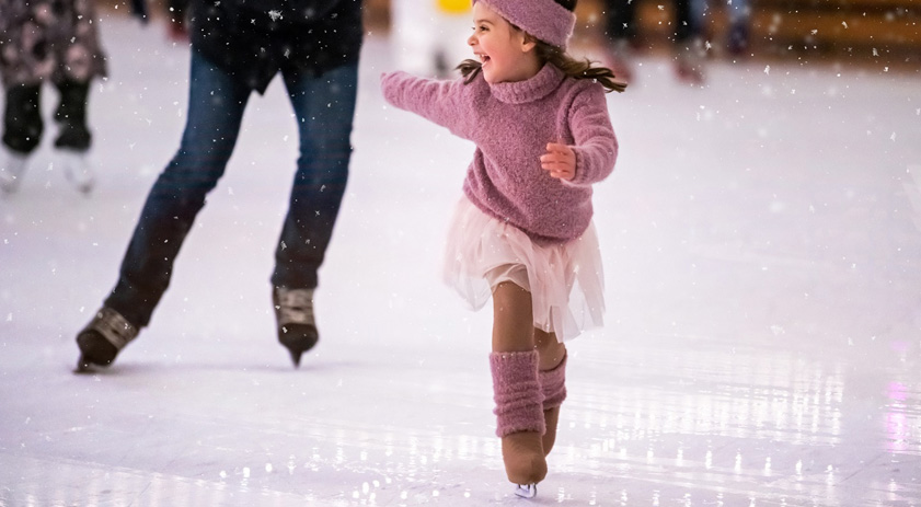 Patinaje sobre hielo: diversión en familia